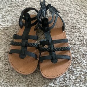 Kids Black Sandals